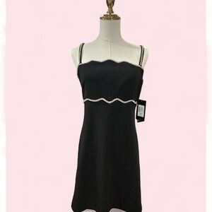 BCBG Classic Black Dress with Thin Straps